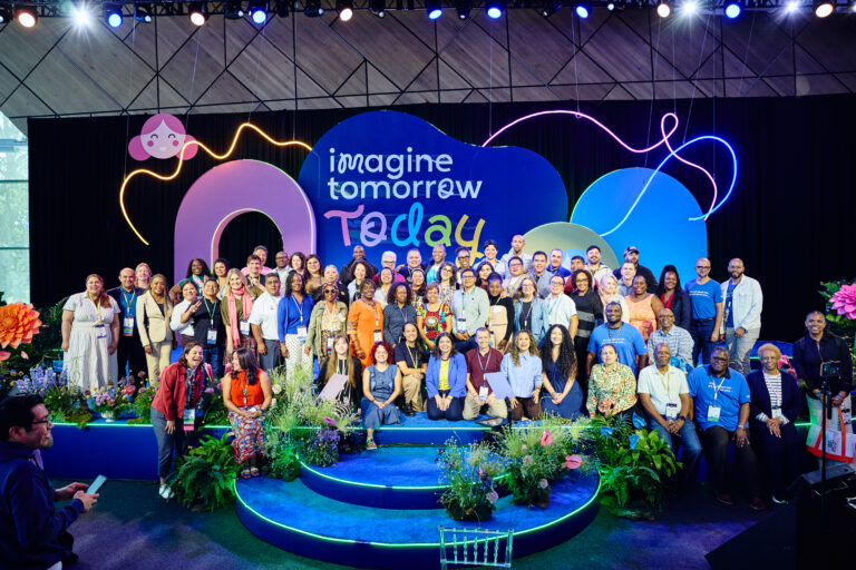 A group photo of dozens of fellows and staff at Thrivefest 2026